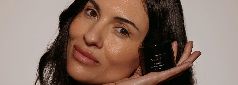 girl holding product