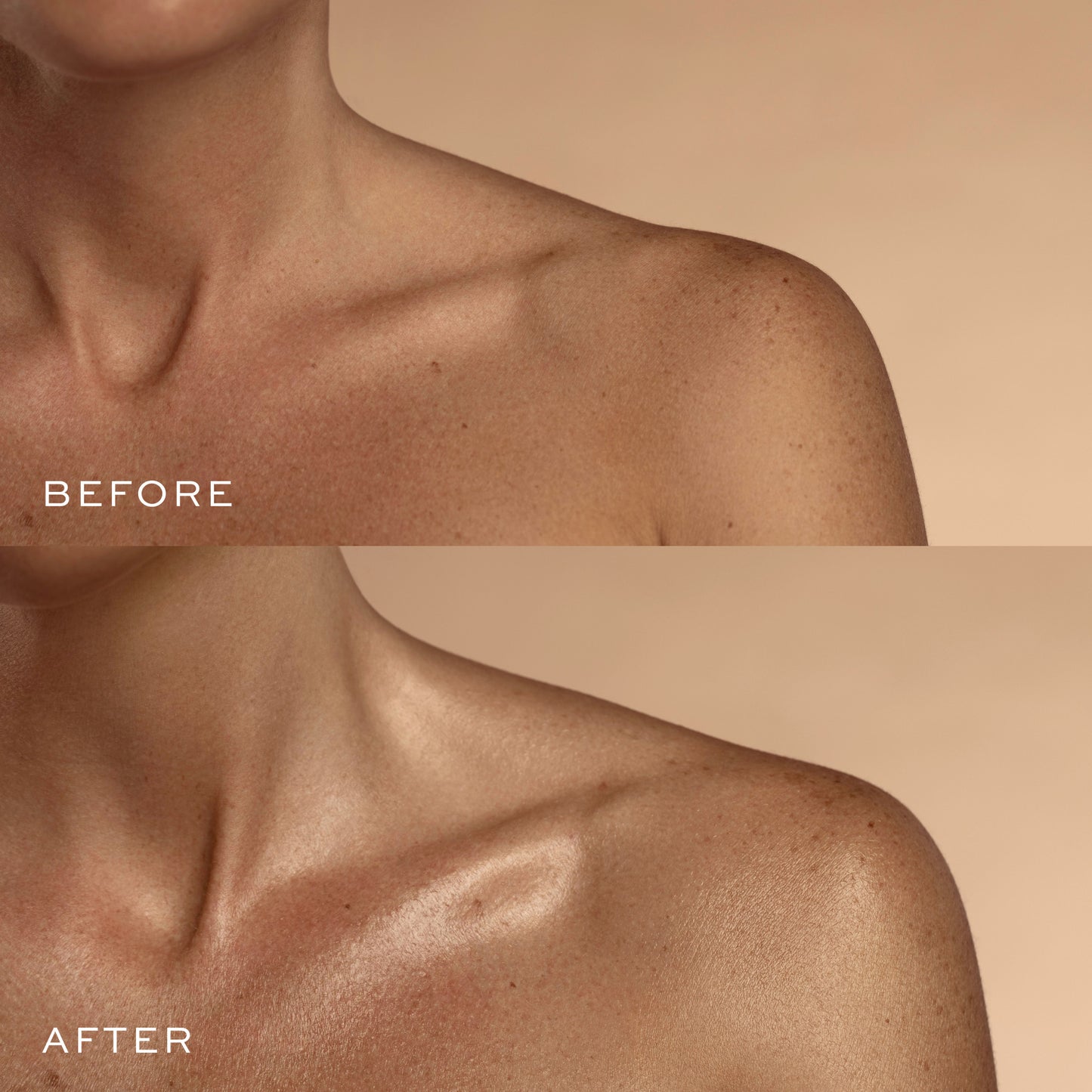 before and after application of the glaze