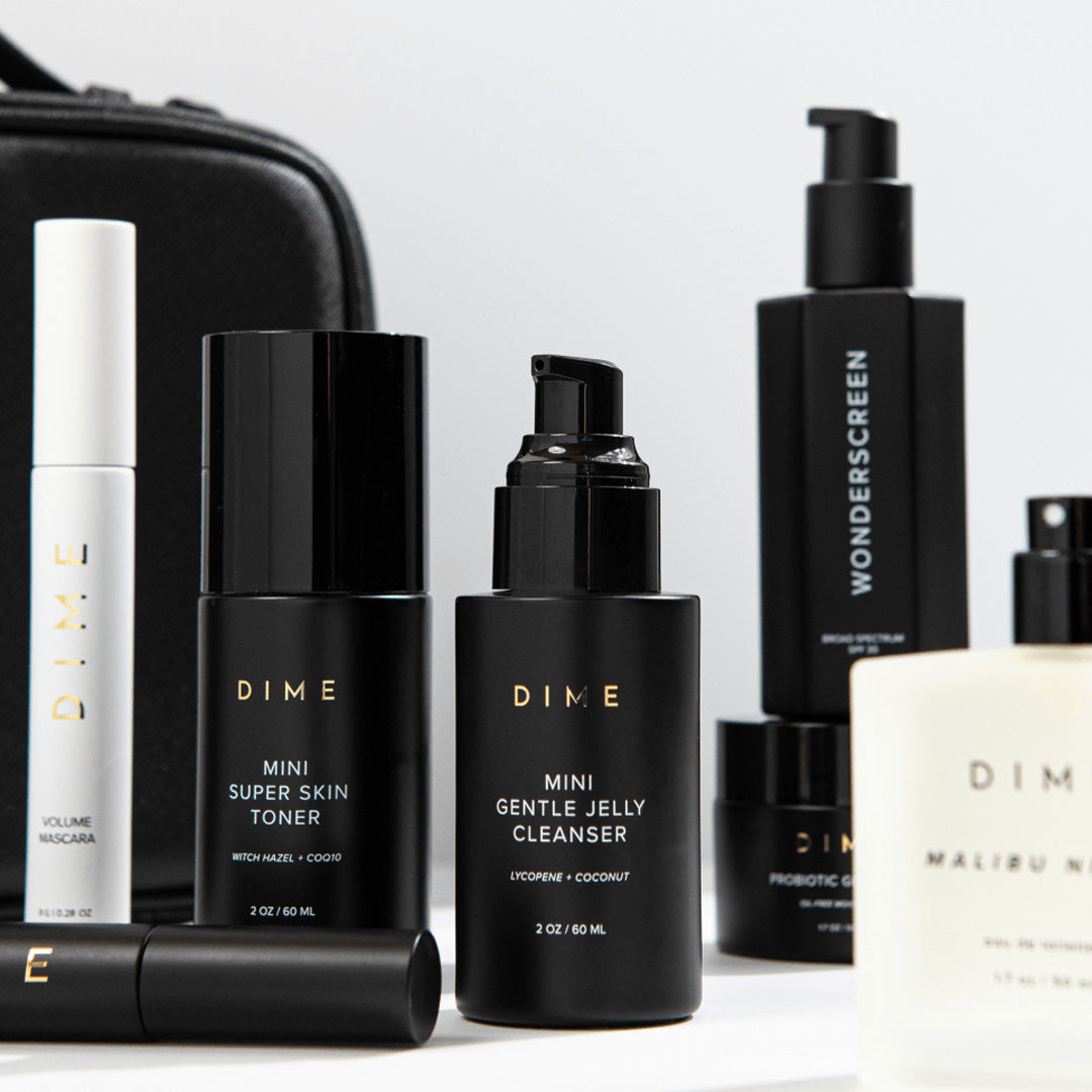 Image of Mini Gentle Jelly Cleanser, Mini Super Skin Toner, Volume Mascara, Malibu Night Perfume